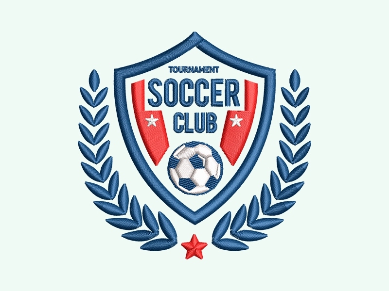 Club Crest — finished embroidered result